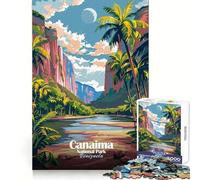 Rompecabezas ilustrado del Parque Nacional Canaima,Venezuela,para Adolescentes,1000 Piezas,para ejercitar la Mente,para Relajarse,con Bordes (50x75cm)