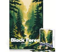 Rompecabezas ilustrado del Parque Nacional de la Selva Negra para Adolescentes, 1000 Piezas, Pensamiento estratégico, interacción Suave, Ajuste preciso, (38x26cm)