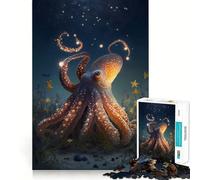 Rompecabezas Imaginario de Pulpo de 1000 Piezas para Adultos, Juguete para desafiar la Mente, Tiempo Libre, diseño nítido, Regalo increíble (38x26cm)