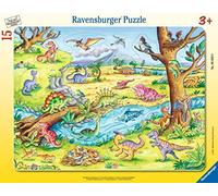 Rompecabezas Infantil de Ravensburger, The Little Dinosaurs, con Marco de 8 a 17 Piezas y contornos recortados, para niños a Partir de 3 años