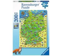 Rompecabezas Infantil Ravensburger, Mapa Colorido de Alemania, Rompecabezas de 200 Piezas para niños a Partir de 8 años