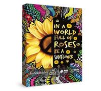 Rompecabezas inspiradores de Girasol para Adultos de 1000 Piezas, Rompecabezas de Flores Coloridas de Mandala arcoíris, Rompecabezas de Citas motivacionales para Juego Familiar