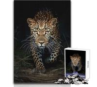 Rompecabezas Interactivo de 1000 Piezas para Adultos con Foto de Leopardo Caminando Juego de Habilidad Educativo Una Gran Idea de Regalo significativa Tamaño 38x52cm