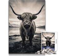 Rompecabezas Interactivo de 1000 Piezas para Adultos con Vacas de Las Tierras Altas de Escocia Juego de Habilidad Educativo Una Gran Idea de Regalo significativa Tamaño 38x26cm