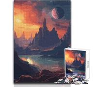 Rompecabezas Interactivo de 1000 Piezas para Adultos Montañas y Planetas Juego de Habilidad Educativo Una Gran Idea de Regalo significativa Tamaño 38x26cm