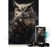 Rompecabezas Isla Encantada del Búho, 1000 Piezas, Juguete para desarrollar la Mente, Juego Relajante, Pieza de colección de Arte de Corte preciso (38x26cm)