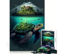 Rompecabezas Isla Tortuga para Adolescentes, 1000 Piezas, Ejercicio Mental, recreación Tranquila, Corte de precisión, Gran Regalo (38x26cm)
