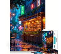 Rompecabezas Izakaya de 1000 Piezas para Adultos fortalece la Memoria, Alivia el estrés, con Bordes Acabado artístico 38x26cm