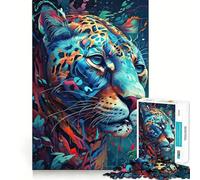 Rompecabezas Jaguar Attentive para Adolescentes, 1000 Piezas, Pure Logic Toy, Quiet Calm Clean Cut, decoración de Pared 38x26cm