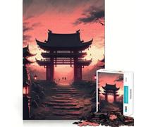 Rompecabezas japonés Antiguo para Adultos,1000 Piezas,Juego de Entrenamiento cognitivo,Encaje Huecos,Actividad Relajante para la Mente (38x26cm)