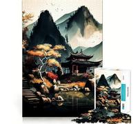 Rompecabezas japonés Antiguo para Adultos,1000 Piezas,Juego de Memoria Mental,Corte de Alta precisión,Manualidades,Tiempo de Tranquilidad,Ejercicio Mental en casa (50x75cm)