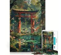 Rompecabezas japonés de 1000 Piezas con diseño de Puerta Torii para Adolescentes Juguete para desarrollar la lógica y la Capacidad de Entretenimiento Corte preciso 50x75cm