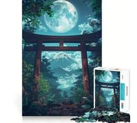 Rompecabezas japonés de 1000 Piezas con diseño de Puerta Torii para Adultos Juguete para la Mente, Juego Relajante, Bordes precisos, Regalo conmovedor 38x52cm