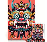 Rompecabezas japonés de 1000 Piezas con máscara de Oni Yokai para Adultos, Juego de lógica con Detalles Brillantes, Ideal para Toda la Familia, Regalo de cumpleaños (38x52cm)