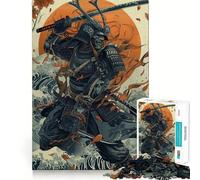 Rompecabezas japonés de 1000 Piezas de Guerreros samuráis para Adolescentes Juguete Intelectual para Relajarse mentalmente Corte de Calidad Regalo Ideal para Las Fiestas (38x52cm)