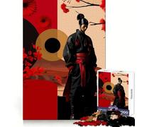 Rompecabezas japonés de 1000 Piezas de samuráis Ninja para Adolescentes, Juguete de lógica, Divertido y silencioso, Corte Suave, Regalo Encantador (38x52cm)