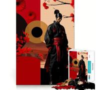 Rompecabezas japonés de 1000 Piezas de samuráis Ninja para Adolescentes, Juguete de lógica, Divertido y silencioso, Corte Suave, Regalo Encantador (38x52cm)