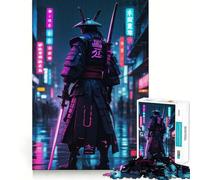 Rompecabezas japonés de 1000 Piezas Estilo samurái Cyberpunk para Adolescentes, Juguete Intelectual para relajación Mental, Corte de Calidad, Regalo navideño (38x52cm)