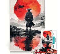 Rompecabezas japonés de 1000 Piezas Guerrero Samurai para Adultos Ideal para ejercitar la Memoria y entretenerse Diseño Colección de Arte (38x26cm)