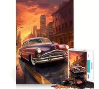 Rompecabezas japonés de Coche clásico,1000 Piezas,Entrenamiento Mental,Divertido,de Corte Limpio,componentes Resistentes,Entretenimiento cautivador para Disfrutar en casa (38x26cm)