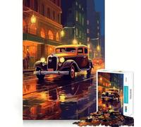 Rompecabezas japonés de Coche clásico de 1000 Piezas Juego de ingenio y Habilidad Ajuste Estable Sin Piezas Sueltas Un pasatiempo Agradable para Fines de Semana Largos (38x26cm)