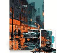 Rompecabezas japonés de Coche clásico de 1000 Piezas Juguete de construcción Focus Building Ensamblaje Firme y Seguro Juguete de Entretenimiento para Interiores (38x52cm)