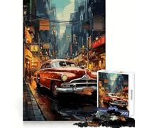 Rompecabezas japonés de Coche clásico para Adolescentes, 1000 Piezas, diversión Intelectual, Relajante, Corte Fino, Regalo de Invierno (38x52cm)