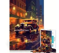 Rompecabezas japonés de Coche clásico para Adultos,1000 Piezas,Juego de Memoria,Corte láser para un Ajuste Perfecto, aliviar el estrés (38x52cm)