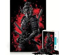 Rompecabezas japonés de Guerrero samurái no Muerto para Adultos,1000 Piezas,Juego Think Boost,Estructura de Encaje precisa,fácil de Aprender,diversión para Toda la Familia (38x26cm)