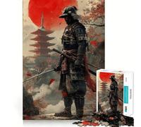 Rompecabezas japonés de Guerreros samuráis de 1000 Piezas para Adultos Fortalece la Memoria, Calma la Mente, cálida Sorpresa (38x52cm)