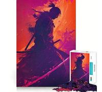Rompecabezas japonés de Guerreros samuráis de 1000 Piezas para Adultos Juguete Inteligente y Divertido Bordes Lisos Decoración de Pared (38x52cm)