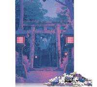 Rompecabezas japonés de la Puerta Torii, Hecho con Materiales respetuosos con el Medio Ambiente, de cartón 100% Reciclado, para Adultos y niños 1000 Piezas (26 x 38 cm).