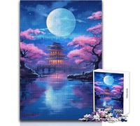 Rompecabezas japonés de luz de Luna mística, 1000 Piezas para Adultos, Juego Educativo de Entrenamiento Cerebral, Regalo Sorpresa Ideal para Seres Queridos, tamaño 38x52cm