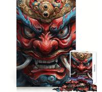 Rompecabezas japonés de máscara Oni de 1000 Piezas, Juego Freetime, Suave, Grueso, Divertido, desafío, Sorpresa de cumpleaños (38x26cm)