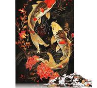 Rompecabezas japonés de pez koi, desafiante y Estimulante, de cartón 100% Reciclado, Ideal para Adultos y Adolescentes, Regalo de cumpleaños, 1000 Piezas (75 x 50 cm)