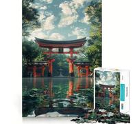 Rompecabezas japonés de Puerta Torii de 1000 Piezas para Adolescentes Juguete para desarrollar la Mente Diseño Relajante y Acogedor Regalo Original para armar 38x26cm