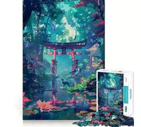 Rompecabezas japonés de Puerta Torii de 1000 Piezas para Adultos, Juguete para ejercitar la Mente, Alivio del estrés, diseño para armar, Regalo Elegante 38x26cm