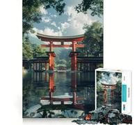 Rompecabezas japonés de Puerta Torii para Adultos, 1000 Piezas, Juego Inteligente para aliviar el estrés, patrón de Montaje, Regalo conmovedor 38x26cm