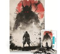 Rompecabezas japonés de Samurai Demon para Adultos, 1000 Piezas, para Fortalecer la Memoria, Divertido y Casual, Bordes Elegantes, Regalo (50x75cm)