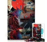 Rompecabezas japonés de samuráis para Adultos, 1000 Piezas, para Recordar, estimular la Calma, Tranquilidad, Corte Suave, Regalo clásico (50x75cm)