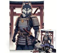 Rompecabezas japonés del Guerrero samurái Lobo para Adolescentes, 1000 Piezas, Bienestar Cerebral, relajación Mental, diversión, Cierre Perfecto, Regalo Ideal (50x75cm)