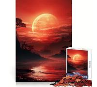 Rompecabezas japonés Luna Roja de 1000 Piezas para Adolescentes, Juguete de lógica Mental, Corte Firme y silencioso, artículo de Santa Claus (38x52cm)