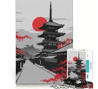 Rompecabezas japonés Luna Roja para Adultos, 1000 Piezas, para Mejorar la Memoria, aliviar el estrés, diseño para armar, Regalo Memorable (38x52cm)