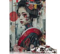 Rompecabezas japonés Oiran I, Juguete Educativo, Rompecabezas de cartón Premium para Adultos y niños, 1000 Piezas (26 x 38 cm)