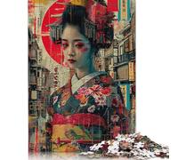 Rompecabezas japonés Oiran II, desafío difícil, 100% cartón Reciclado, Ideal para Mujeres y Hombres, Regalo para el Día de la Madre, 1000 Piezas (26 x 38 cm)