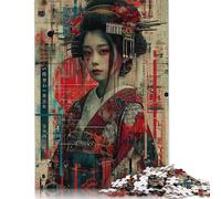 Rompecabezas japonés Oiran IV, Juegos creativos, Rompecabezas de cartón Premium para Mujeres y Hombres, Regalo de cumpleaños, 1000 Piezas (75 x 50 cm)