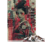 Rompecabezas japonés Oiran VII, difícil, 100% de cartón Reciclado, Ideal para Mujeres y Hombres, Regalo para el Día del Padre, 1000 Piezas (26 x 38 cm)