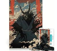 Rompecabezas japonés Oni Samurai Katana de 1000 Piezas para Adolescentes Juguete para desarrollar la Mente y la Capacidad Mental Diseño Divertido y pacífico armar (50x75cm)