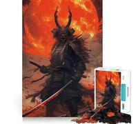Rompecabezas japonés para Adultos de Guerreros samuráis, 1000 Piezas, Juguete para ejercitar la Mente, Ideal para Relajarse y armar una Imagen, Regalo artístico (38x26cm)