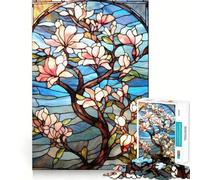 Rompecabezas japonés Sakura Bloom de 1000 Piezas para Adolescentes Fortalece la Memoria Divertido y Relajante Bordes Lisos Lista de Deseos de Papá Noel (50x75cm)